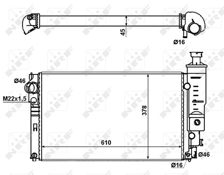  Radiador de esfriamento de motor Peugeot 405 II sedan (4B) (1992 - 1995) II