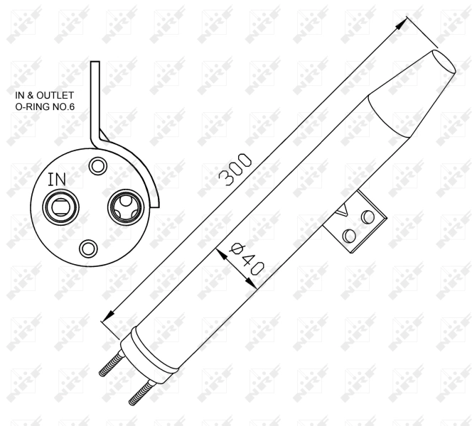 Tanque de recepção do secador de aparelho de ar condicionado 33306 NRF