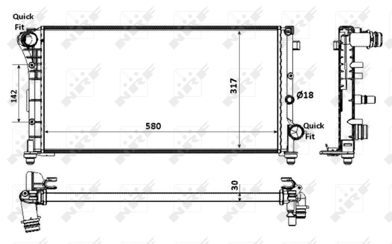 Radiador de esfriamento de motor Fiat Panda preço, a partir de 63,62 USD
