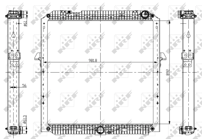 Radiador de esfriamento de motor 56067 NRF