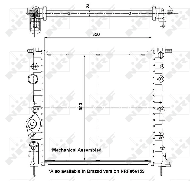 Compre 58196 NRF Radiador de esfriamento de motor