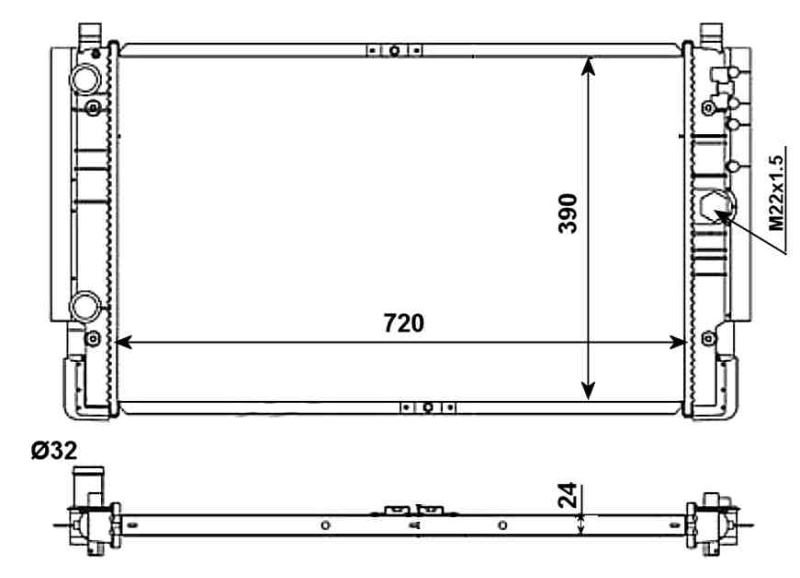 Radiador de esfriamento de motor 509515 NRF