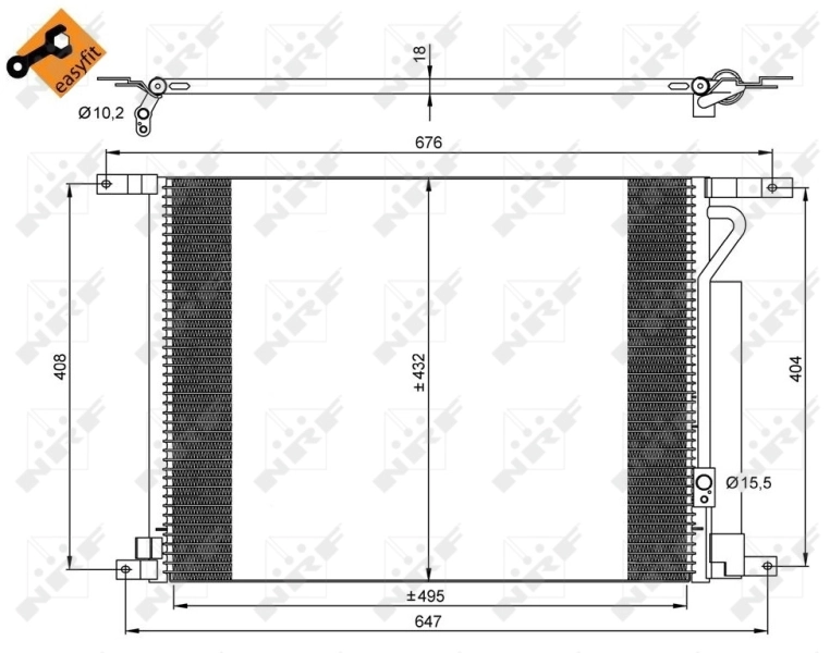 Radiador de aparelho de ar condicionado 35931 NRF