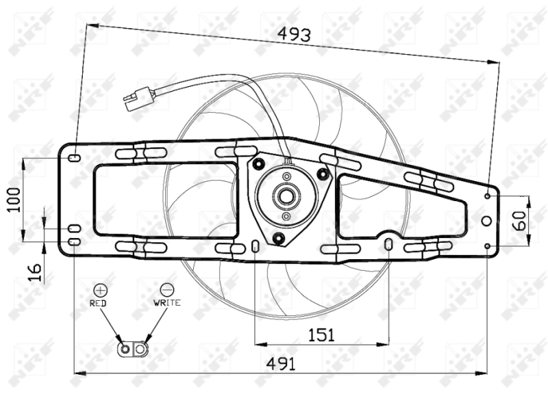 Difusor do radiador de esfriamento, montado com motor e roda de aletas NRF 47476 preço, a partir de 118,90 USD