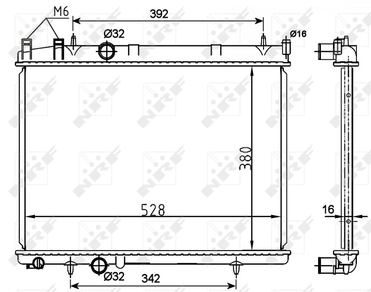 53108 NRF Radiador de esfriamento de motor