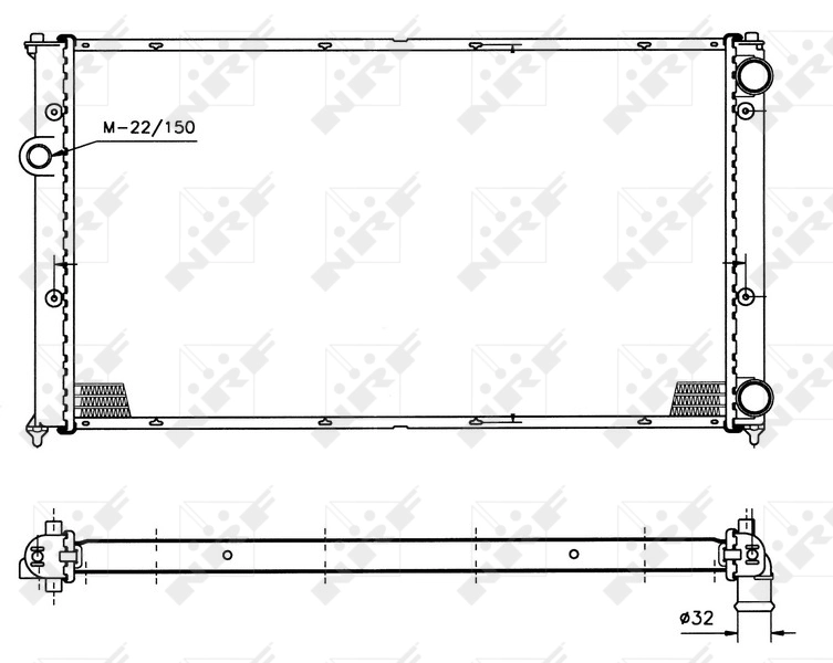 Radiador de esfriamento de motor 50458 NRF