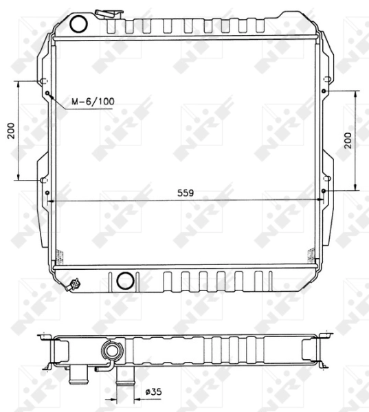Radiador de esfriamento de motor 506724 NRF