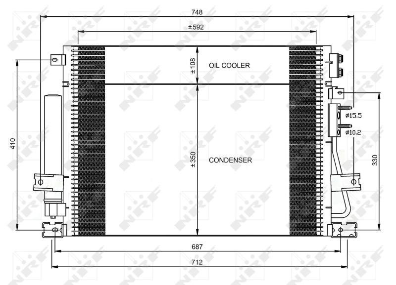 Radiador de aparelho de ar condicionado 35966 NRF