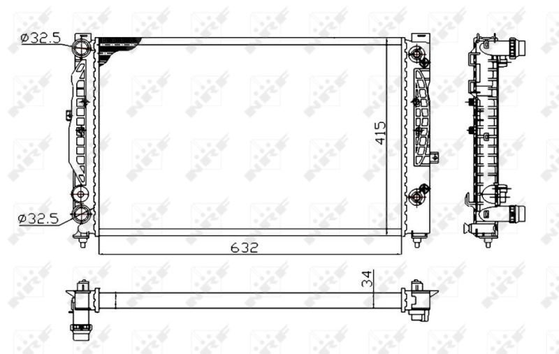 Compre BM811 Magneti Marelli Radiador de esfriamento de motor