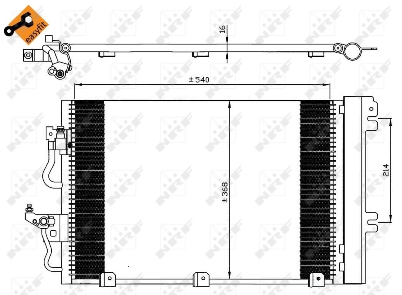 Radiador de aparelho de ar condicionado para Opel Astra H TWINTOP L67