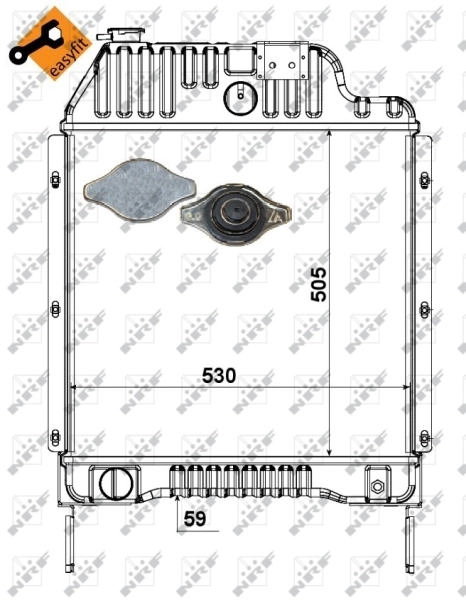 3618628M92 Massey Ferguson Radiador de esfriamento de motor