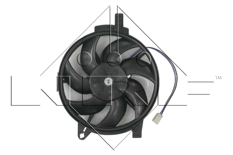 47446 NRF Difusor do radiador de esfriamento, montado com motor e roda de aletas