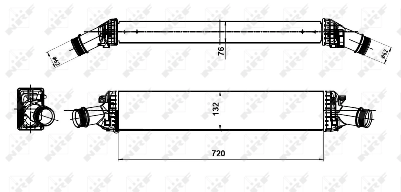Radiador de intercooler 30189 NRF