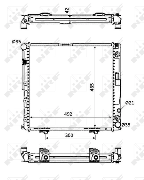 A1245006303 Mercedes Radiador de esfriamento de motor