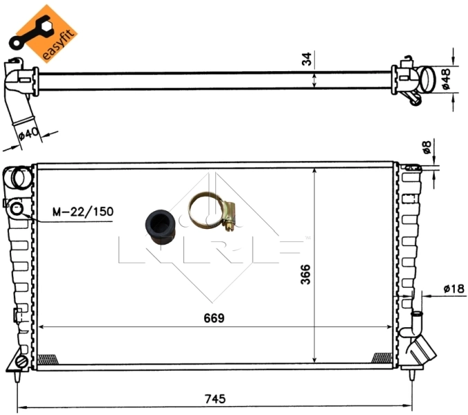 Radiador de esfriamento de motor VAN Wezel 9002159