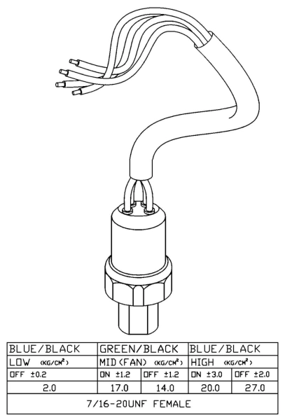 Sensor de pressão absoluta de aparelho de ar condicionado 38920 NRF