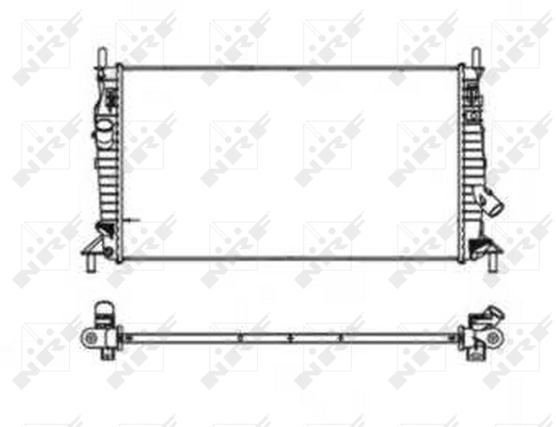 Radiador de esfriamento de motor 53403 NRF