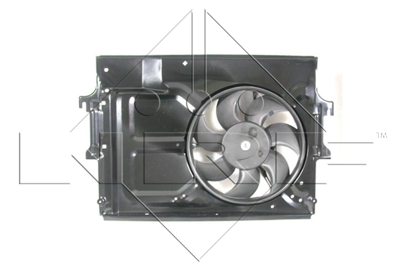 47490 NRF Difusor do radiador de esfriamento, montado com motor e roda de aletas
