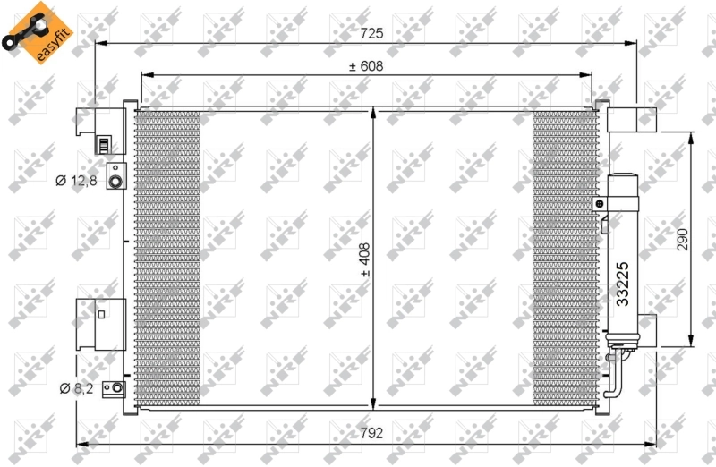Radiador de aparelho de ar condicionado NRF 35872