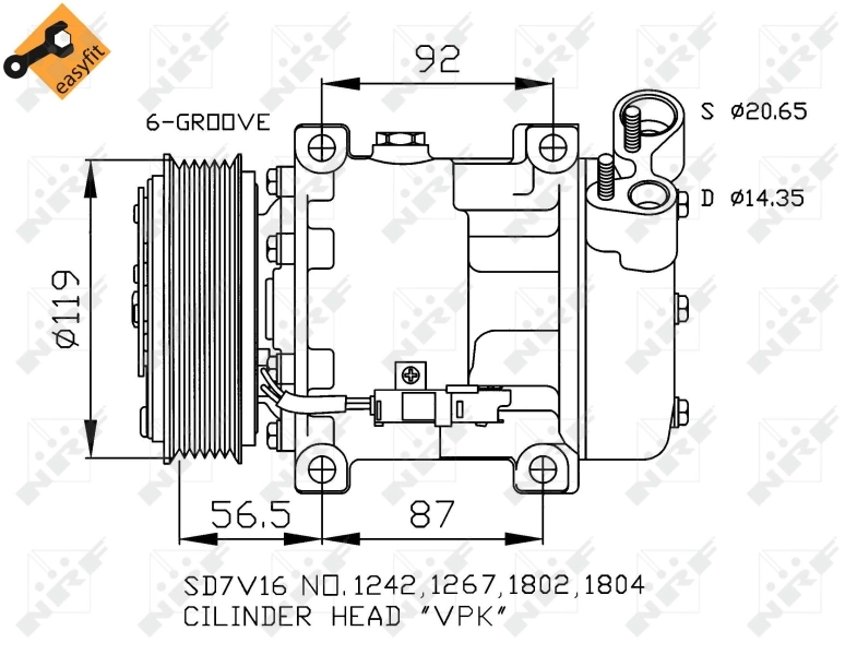 Compre 32270 NRF Compressor de aparelho de ar condicionado