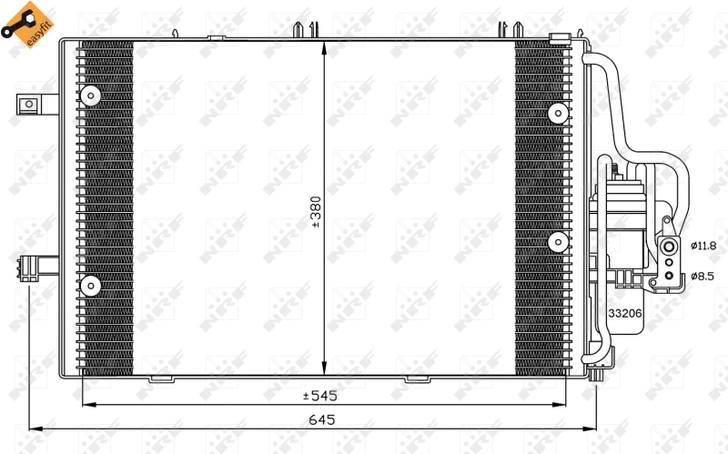 35530 NRF Radiador de aparelho de ar condicionado
