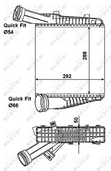Radiador de intercooler 30198 NRF
