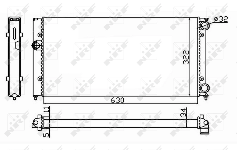 Compre 54664 NRF Radiador de esfriamento de motor