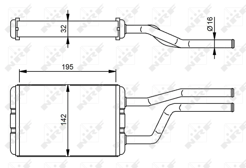 Radiador de forno (de aquecedor) para Toyota Hiace IV H1, H2