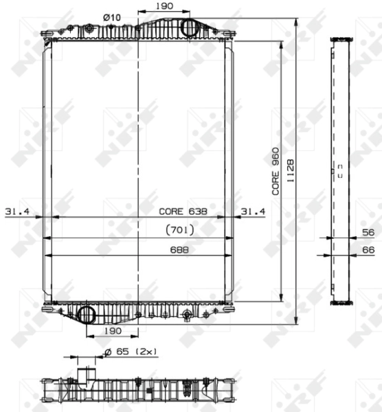 Radiador de esfriamento de motor Evobus/Setra 11009035 preço, a partir de 415,33 USD
