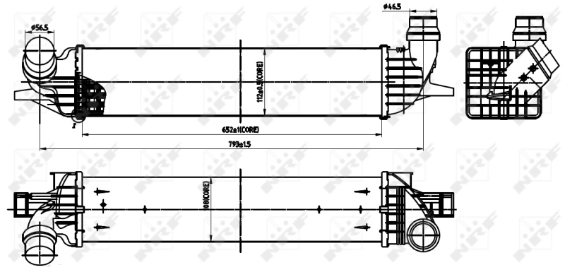Radiador de intercooler para Renault Laguna III BT0, BT1