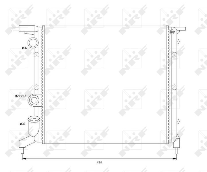 Compre 58785 NRF Radiador de esfriamento de motor