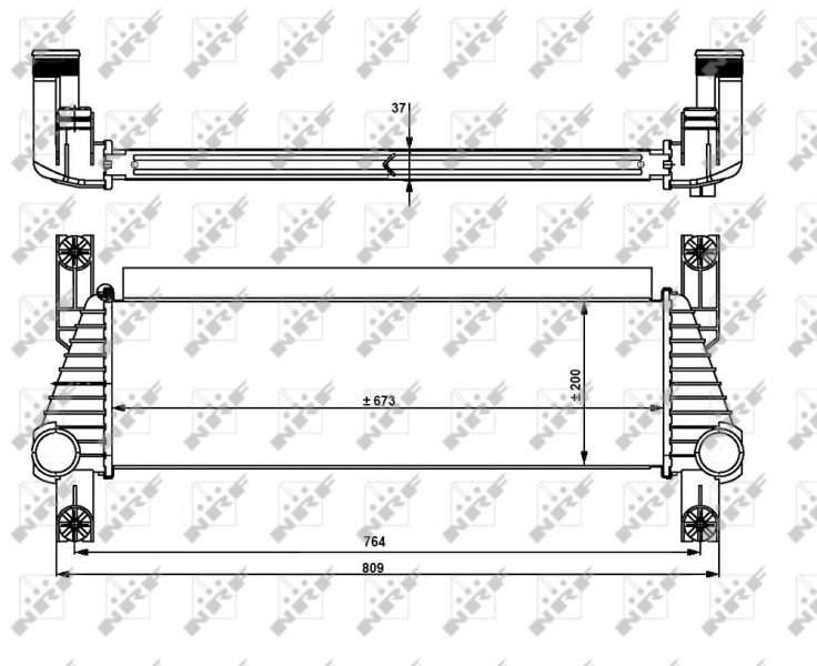 Radiador de intercooler 30918 NRF