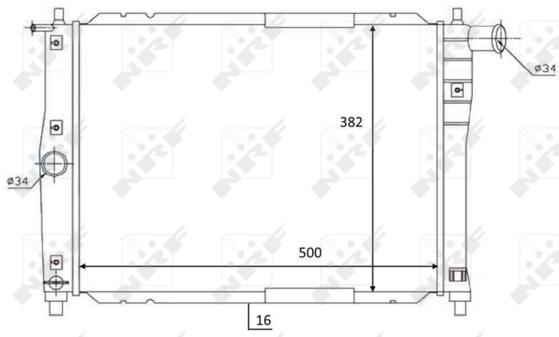 Radiador de esfriamento de motor 59122 NRF