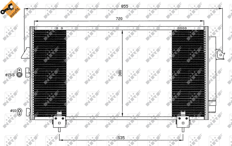 Radiador de aparelho de ar condicionado Toyota RAV4 II XA2