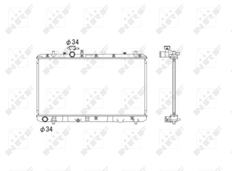 Radiador de esfriamento de motor para Suzuki SX4 GY