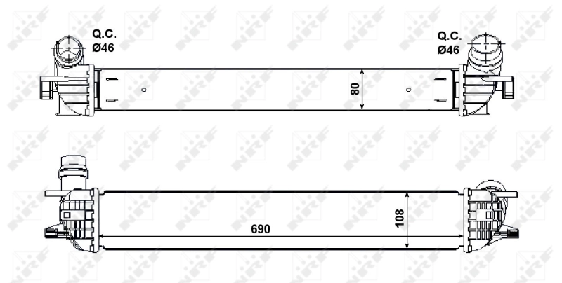 Radiador de intercooler 30503 NRF