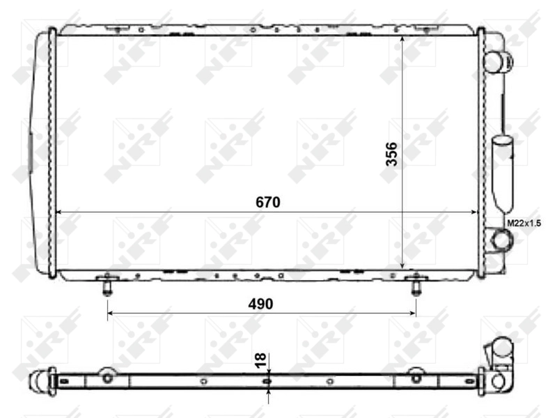 Compre 58111 NRF Radiador de esfriamento de motor