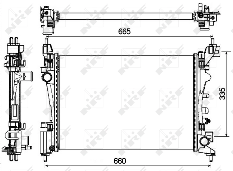 13399870 General Motors Radiador de esfriamento de motor