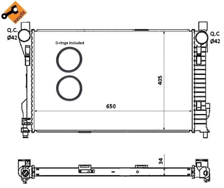 Compre 53854 NRF Radiador de esfriamento de motor