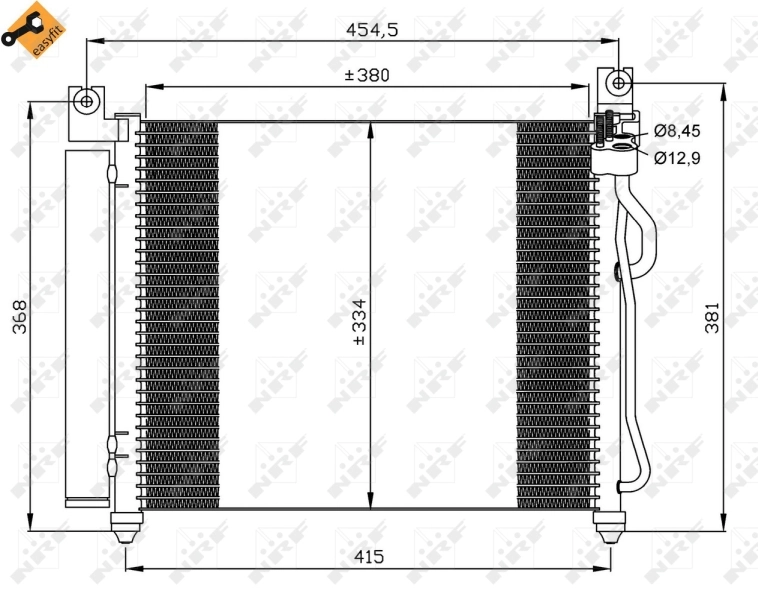 Radiador de aparelho de ar condicionado NRF 35569 preço, a partir de 94,18 USD
