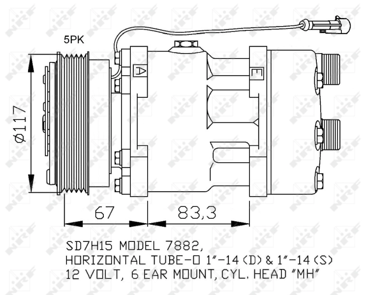 Compressor de aparelho de ar condicionado 32779 NRF
