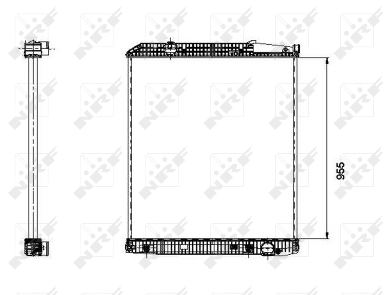 Radiador de esfriamento de motor 9425003303 Mercedes