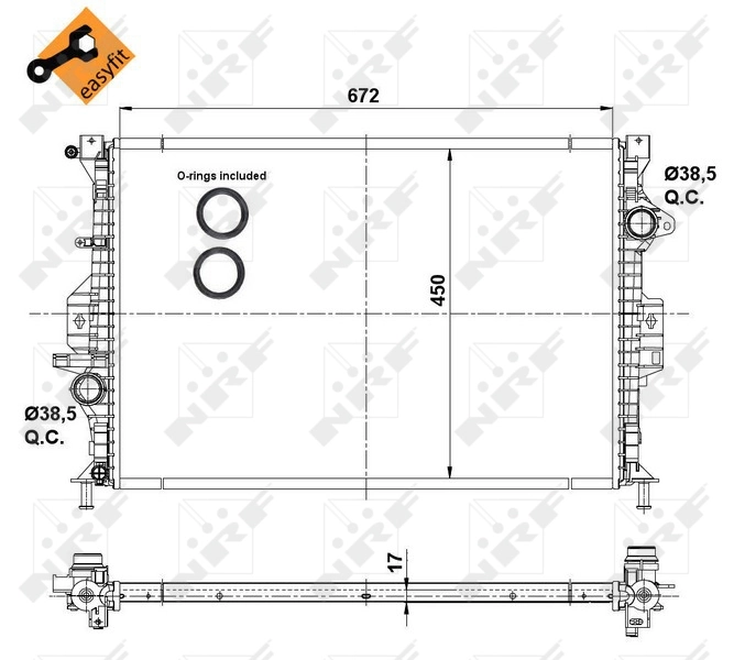 Compre 53737 NRF Radiador de esfriamento de motor