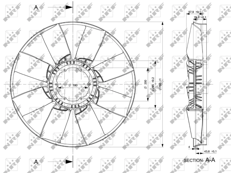 A0032053606 Mercedes Acoplamento viscoso de ventilador de esfriamento