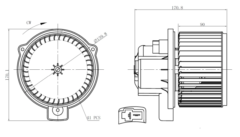 Compre Motor de ventilador de forno (de aquecedor de salão) Smart FORTWO 