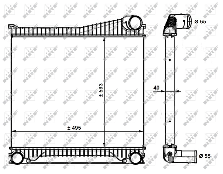 Radiador de intercooler 30913 NRF