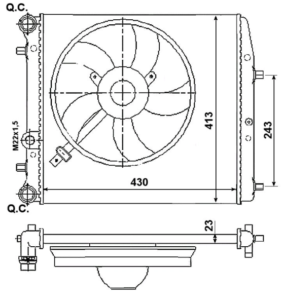 Compre 53021 NRF Radiador de esfriamento de motor