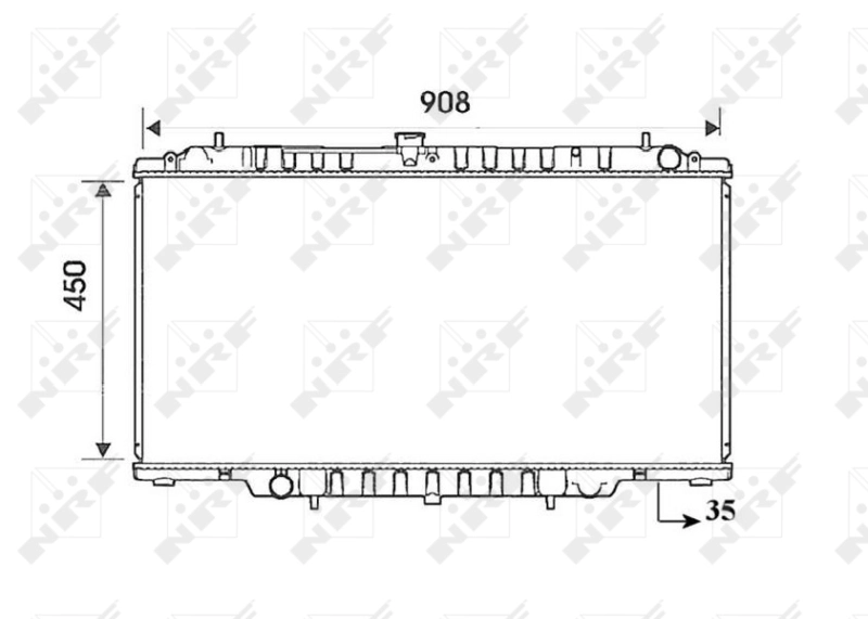 Radiador de esfriamento de motor 53830 NRF