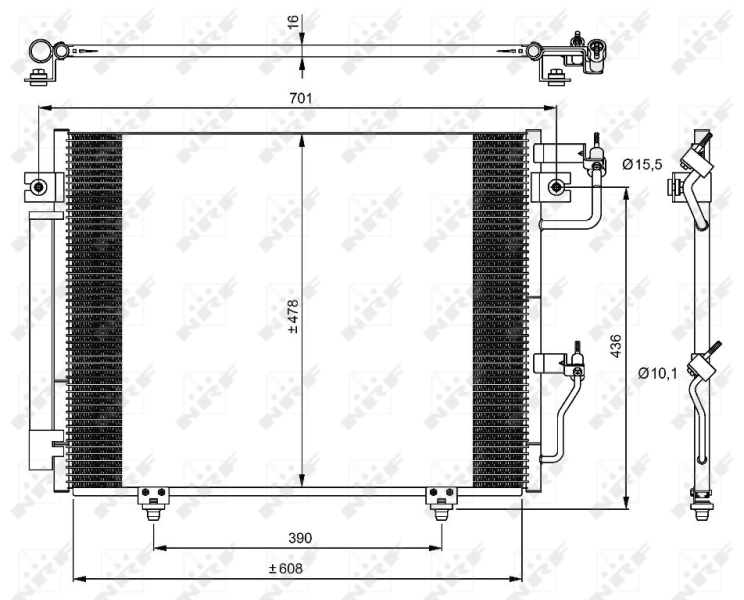 Radiador de aparelho de ar condicionado Mitsubishi Pajero IV V90 ao melhor preço