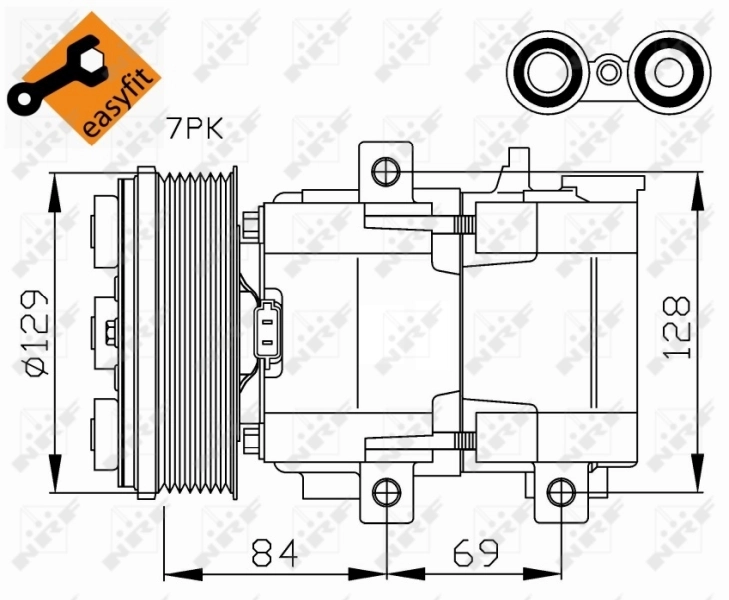  Compressor de aparelho de ar condicionado Ford Transit V сaixa (V184/5) (2000 - 2006) V
